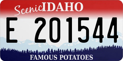 ID license plate E201544