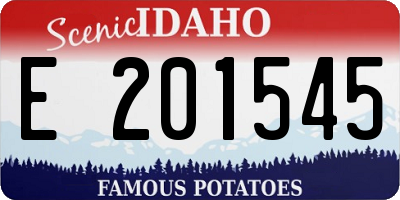 ID license plate E201545