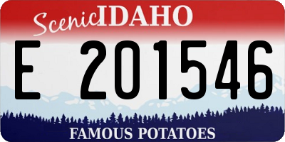 ID license plate E201546