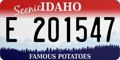 ID license plate E201547