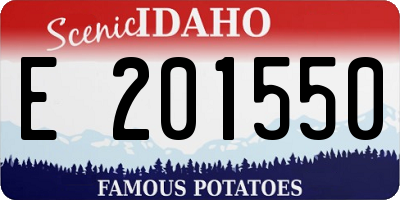 ID license plate E201550