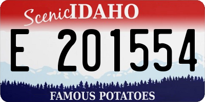 ID license plate E201554