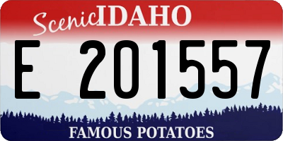 ID license plate E201557