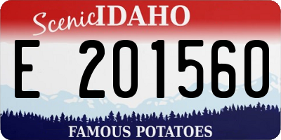 ID license plate E201560