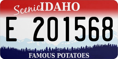 ID license plate E201568