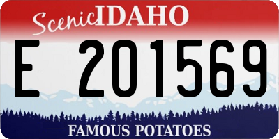 ID license plate E201569