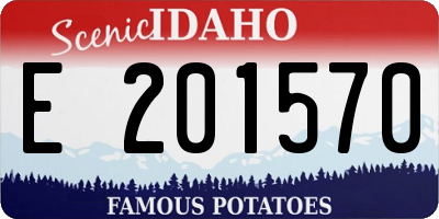 ID license plate E201570
