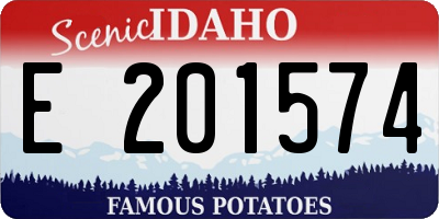 ID license plate E201574