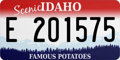 ID license plate E201575