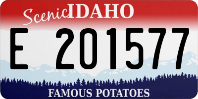 ID license plate E201577
