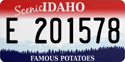 ID license plate E201578