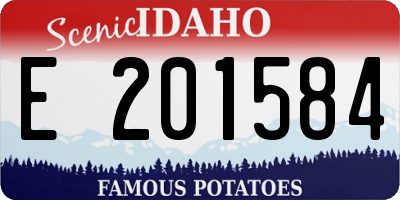 ID license plate E201584