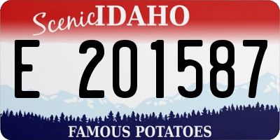 ID license plate E201587
