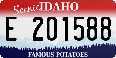 ID license plate E201588