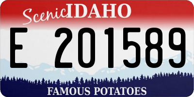 ID license plate E201589