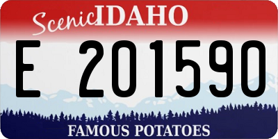ID license plate E201590