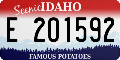 ID license plate E201592