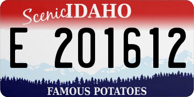 ID license plate E201612