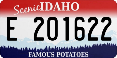 ID license plate E201622