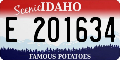 ID license plate E201634
