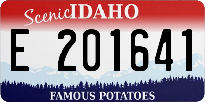 ID license plate E201641