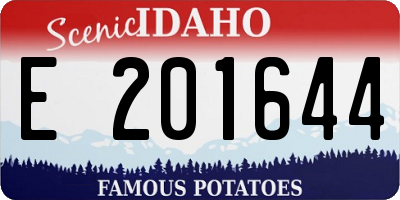 ID license plate E201644