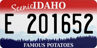 ID license plate E201652