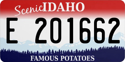 ID license plate E201662