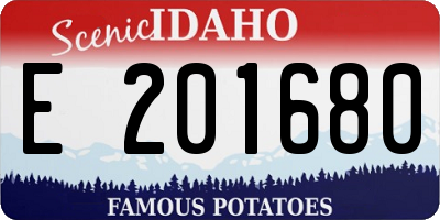 ID license plate E201680