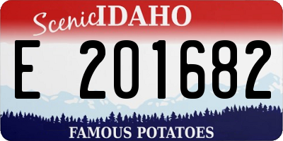 ID license plate E201682