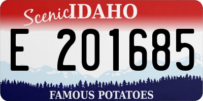 ID license plate E201685
