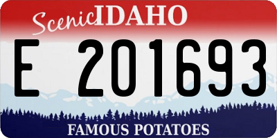 ID license plate E201693