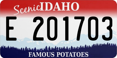 ID license plate E201703
