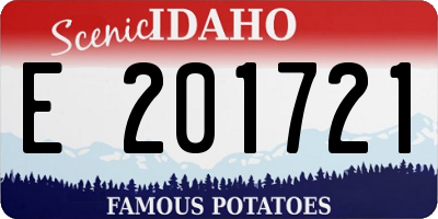ID license plate E201721
