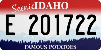 ID license plate E201722