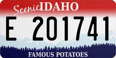 ID license plate E201741