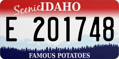 ID license plate E201748