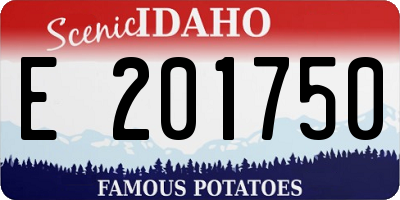 ID license plate E201750