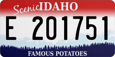 ID license plate E201751