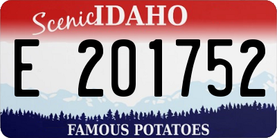 ID license plate E201752