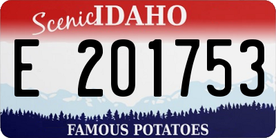 ID license plate E201753