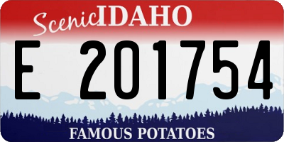 ID license plate E201754