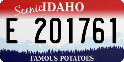 ID license plate E201761