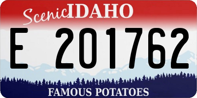 ID license plate E201762