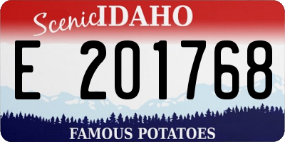 ID license plate E201768