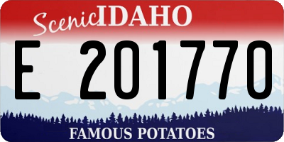 ID license plate E201770