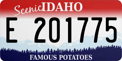 ID license plate E201775