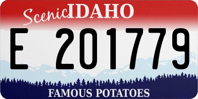 ID license plate E201779