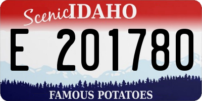 ID license plate E201780