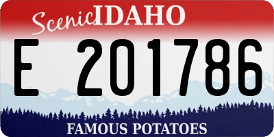ID license plate E201786